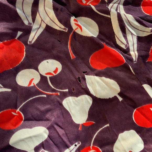 Thrashed 70s Cherry Banana Pear Button Down - Picture 14 of 15